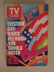 TV Guide 1988 PETER MAX election day American Flag cover art Beatles POP RARE !