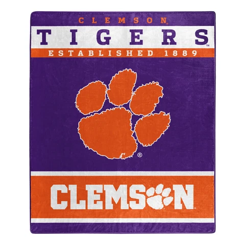Northwest NCAA Clemson Tigers Raschel Throw Blanket Cover