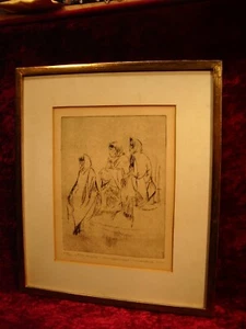 Vintage c.1970 ARTUR MAROKVIA Etching "Tres Mujeres" No. 21/22-Mexico - Picture 1 of 10