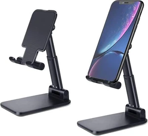 2pcs Adjustable Metal Desk Tabletop Phone iPad Tablet Stand Holder Foldable - Picture 1 of 30