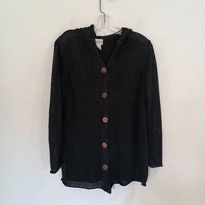Chico's schwarze Strickjacke mit Kapuze Pullover, Chico's Größe 0 Small - Bild 1 von 7