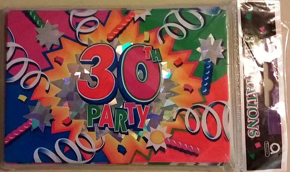 30th Birthday Party Invitations Invites Party Favor Party Decoration Supply 8ct - Image 1 of 1