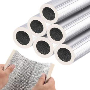 6pcs Pipe Insulation Foam Tube Self Adhesive Freeze Protection Wrap 40x5.2x8.2mm - Picture 1 of 8