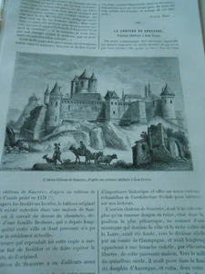 Le Chateau de Sancerre Gravur Antikdruck 1885 - Bild 1 von 1
