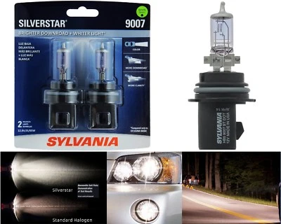 Sylvania Silverstar 9007 HB5 65/55W Two Bulbs Head Light Replace Upgrade Lamp OE - Image 1 of 4