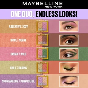 Maybelline New York Color Rivals Pigmented Eye Shadow Palette, Waterproof - 3 gm - Picture 1 of 27