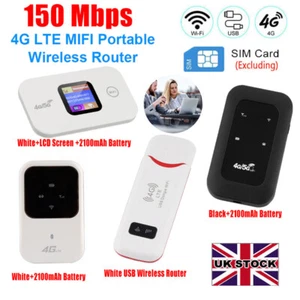 Unlocked 4G LTE LCD Pocket Mobile Broadband Wireless WiFi Router MiFi Hotspots - Picture 1 of 24