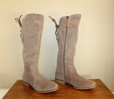 Botas Dingo hasta la rodilla holgadas marrón gamuza/cuero nobuck para mujer talla 10 M cremallera completa Foto 1 de 4