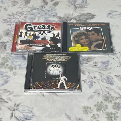 Lot Of 3 CDs, SATURDAY NIGHT FEVER Original Movie Soundtrack, Grease Foto 1 de 4