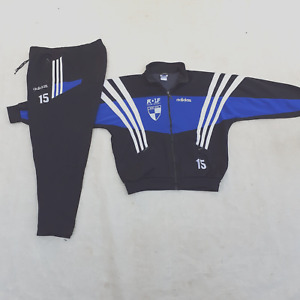 adidas 90s Complete Tracksuit Men's Large XL Black Football Training Warm up