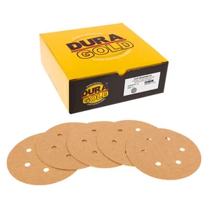 60 Grit 6" Hook & Loop 6-Hole Sanding Discs for DA Sanders - 24 Sandpaper Discs - Picture 1 of 5