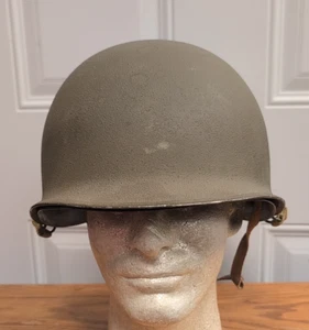 WWII/Korean War Front and Rear Seam helmet with Korean War X Corps liner. - Picture 1 of 15