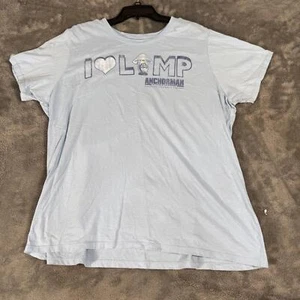 Anchorman I Love Lamp T-Shirt Blue 2019 Comedy Movie Tee XXL 27x30 Funny Quote - Picture 1 of 4