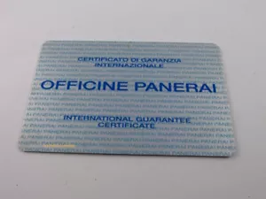 Original-Zubehör-Hersteller Panerai Garantiekarte Original - Bild 1 von 2