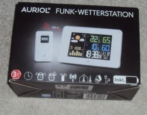 AURIOLDigitale Funkwetterstation Wetterstation Farbdisplay & Aussensensorweiß - Bild 1 von 2