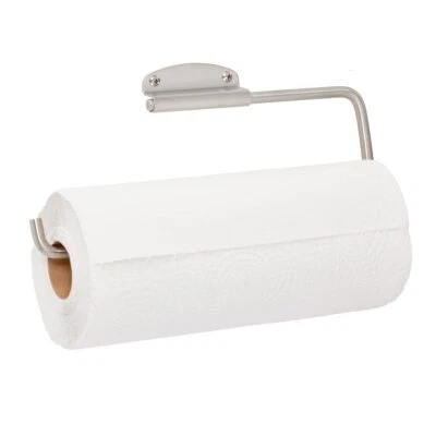 iDesign Forma Soporte de toallas de papel metálico montado en la pared Organizador de rollos giratorios para Foto 1 de 4