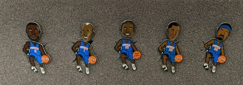5 NBA Detroit Piston Bobblehead Pins 2004 Ben & Rasheed Wallace Hamilton Billups Cover