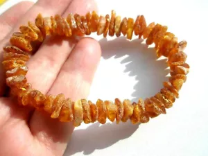 La pulsera hermosa no abrillantada del ámbar natural báltico BRAZALETE - Imagen 1 de 3