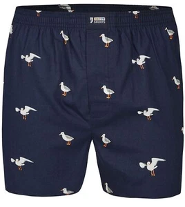 Happy Shorts Herren american Boxer Boxershorts Shorts Webboxer Möwe - sea gul - Picture 1 of 2