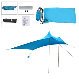 10ft x10ft Beach Tent Sun Shelter Portable Sun Shade Canopy Awning with Sandbag  - Picture 1 of 14