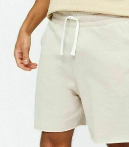 NEW LOOK HERREN SHORTS GR. L 36 NEU Hellbeige Stein LOOP SLOUCH RELAXED FIT - Bild 1 von 3