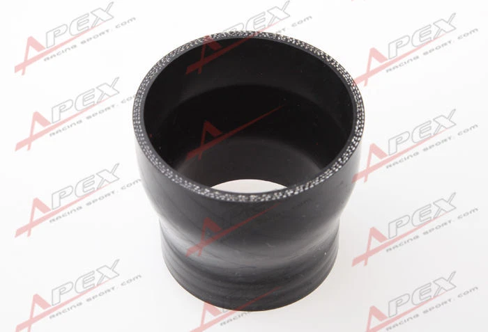 3ply 2" to 1.5'' inch Straight reducer 76.2mm SILICONE HOSE COUPLER PIPE Black - image 1 of 4