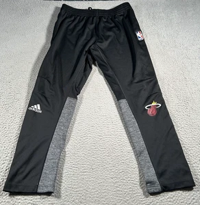 Adidas Miami Heat Pants Men Large Warm Up Black Goran Dragic #7 Player Issued - Picture 1 of 13