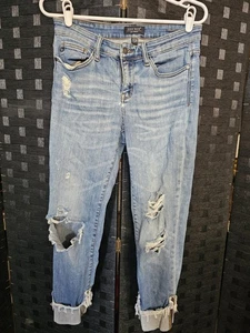 Judy Blue Jeans Damen 7/28 Blau Straight Fit Medium Wash Denim - Bild 1 von 7