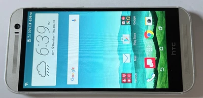 Verizon HTC One M8 32GB Silver 4G LTE Android HTC6525LVW Smart Phone - Image 1 of 4