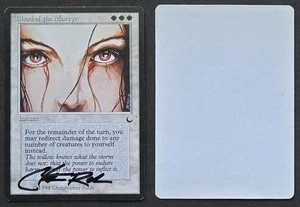 RARO FIRMATO MtG Magic Chris Rush The Dark Artist Proof_SANGUE DEL MARTIRE_ - Foto 1 di 1