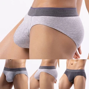 Elegante Gris Para Hombre Algodón Calzoncillos Tanga Ropa Interior Sexy Bolsa Calzoncillos Bragas - Imagen 1 de 27