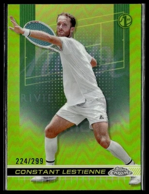 2024 Topps Chrome Tennis 62 Constant Lestienne 1st Lime Green Refractor 224/299 - Image 1 of 2