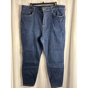 EVRI High Rise Skinny Jeans Women Size 18W Dark Wash Stretch Denim - Picture 1 of 3