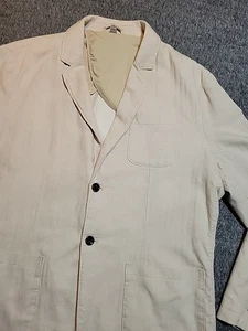 Giacca blazer Goodfellow & Co uomo taglia XXL misto lino beige preppy nautica  - Foto 1 di 16