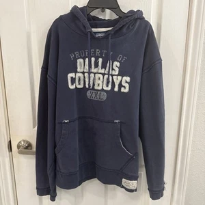 Felpa con cappuccio Dallas Cowboys NFL Legends Collection abbigliamento vintage blu uomo 2X XXL - Foto 1 di 12