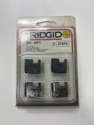 Troquel de roscado de acero de alta velocidad Ridgid 37875 3/4" 12R NPT resistente Foto 1 de 3