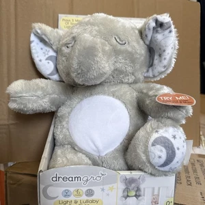 DreamGro Light & Lullaby Soother Plush Elephant - Baby Sleep with Music and Glow - Picture 1 of 3