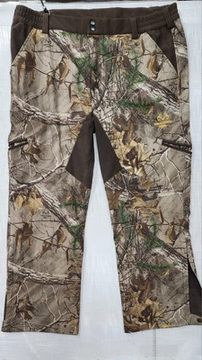 Realtree Xtra Mens Woodland Camouflage Ankle Zip Fleece Lined Hunting Pants XXL - Image 1 of 4