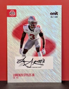 ONIT 2025 Lorenzo Styles Silver Signature Shimmer S-12 automático #'d/199 OSU casi nuevo - Imagen 1 de 4