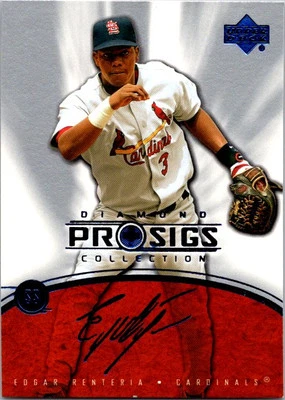 2004 Upper Deck Diamond Collection Pro Sigs #43 Edgar Renteria Gold - Image 1 of 2