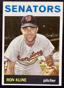 1964 Topps #358 RON KLINE Serie 4 SHARP Washington Senators Baseball (piega) - Foto 1 di 3