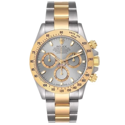 Rolex Cosmograph Daytona Gray Slate Rhodium Dial 18K Gold Two-Tone Watch 116523 - Image 1 of 4