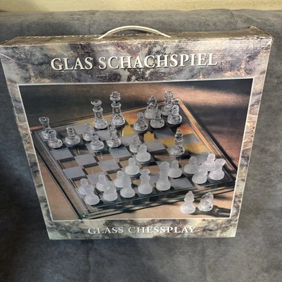 Elegant Glass Chess Set X-men Inspired - Perfect For Play Or Display. Stunning. - Image 1 of 4