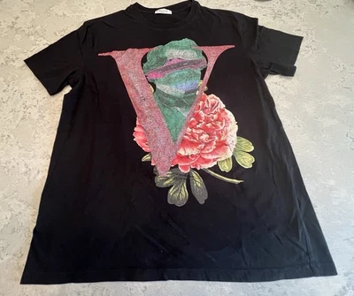 Valentino x под прикрытием SS20 НЛО цветочный графический футболка черный Италии редкая Sz.L - Изображение 1 из 4