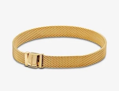 Pandora Gold Reflections Mesh Bracelet 17cm - image 1 of 4