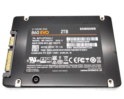 SAMSUNG 2TB 860 EVO 2.5" SATA SSD Internal HARD DRIVE MZ-76E2T0 - image 1 of 3