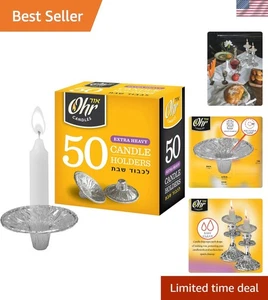 Elegantes vasos de goteo de aluminio desechables para velas - 50 piezas para cada ocasión - Imagen 1 de 10