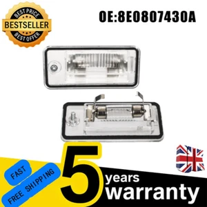 Number Plate Light LAMP LIGHTS LENS AUDI A3 8P AUDI A4 B6 B7 A6 C5 A8 8E0807430A - Picture 1 of 8