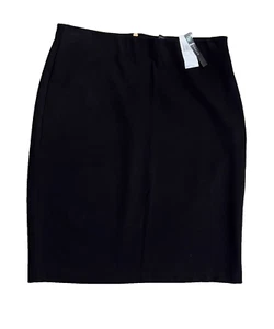 NWT Grace Women's Skirt Size 14 Black Pencil Below The Knee No Slit Gold Zipper - Picture 1 of 19