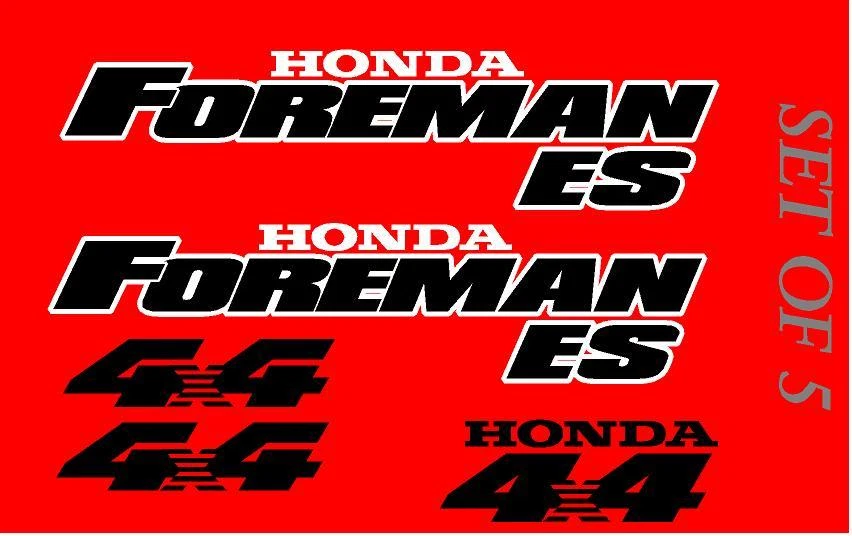 Kit de 5 pegatinas emblema calcomanía Honda Foreman ES 450 Trx450 ES 1996-2006 Foto 1 de 1
